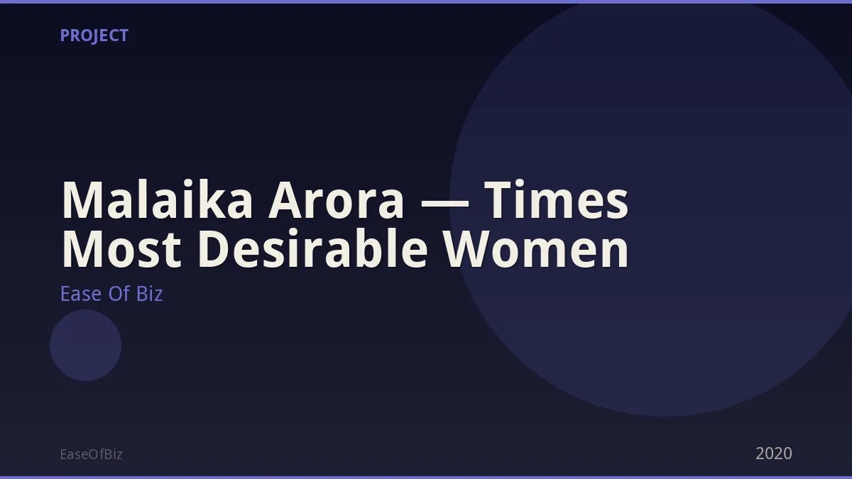 Malaika Arora — Times Most Desirable Women