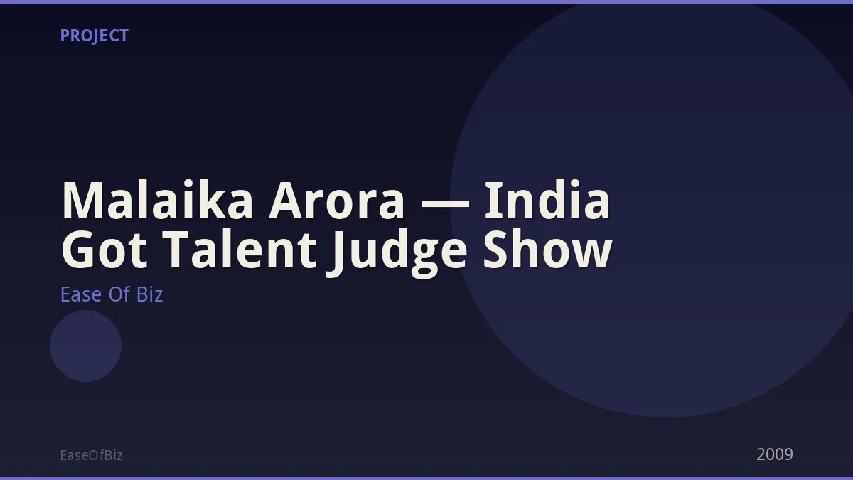 Malaika Arora — India Got Talent Judge Show