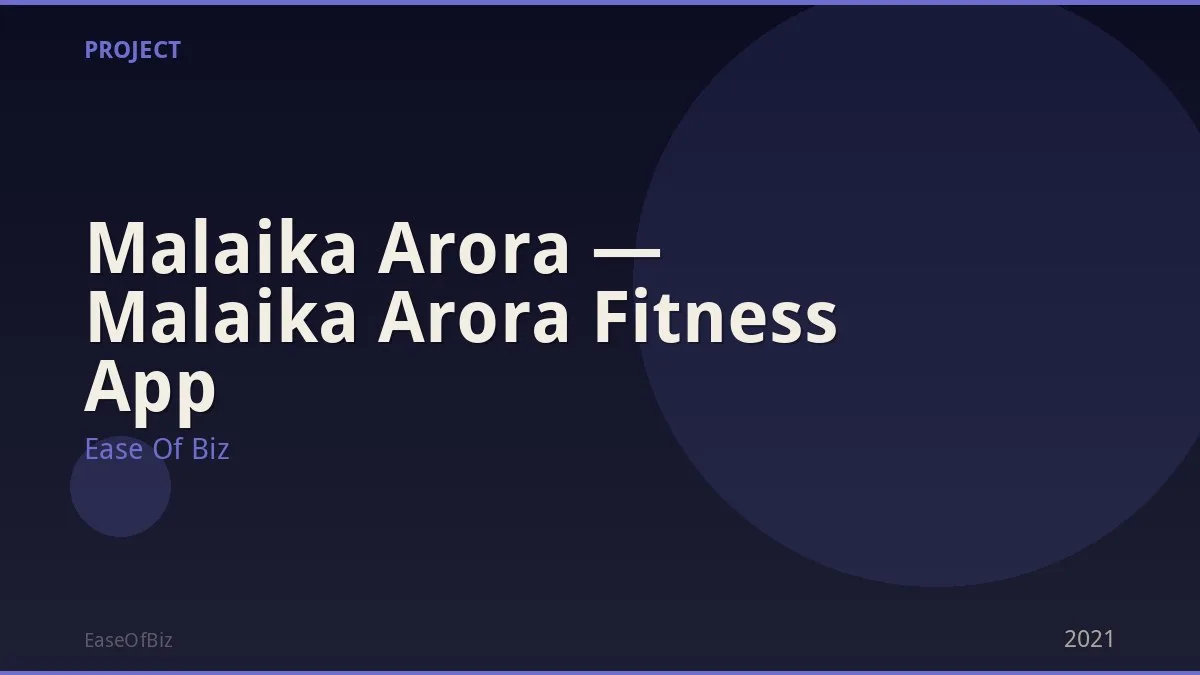 Malaika Arora — Malaika Arora Fitness App