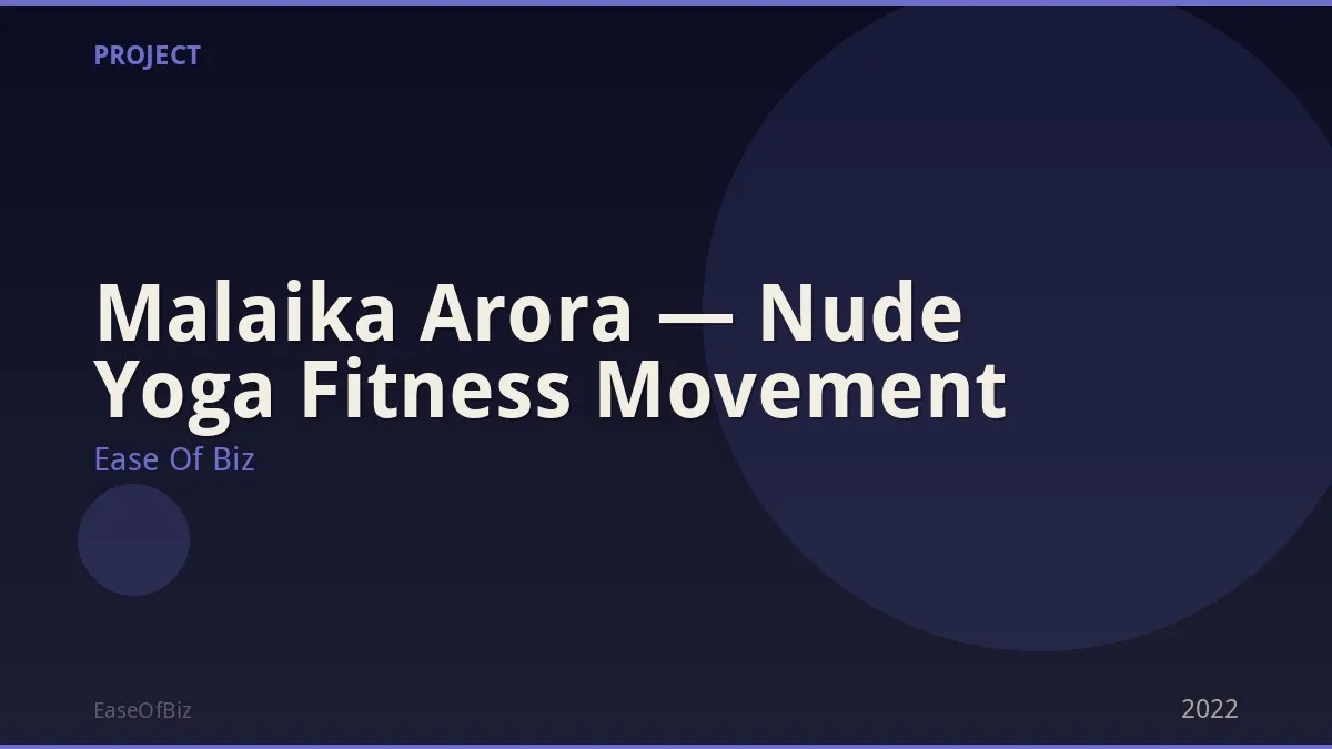 Malaika Arora — Nude Yoga Fitness Movement