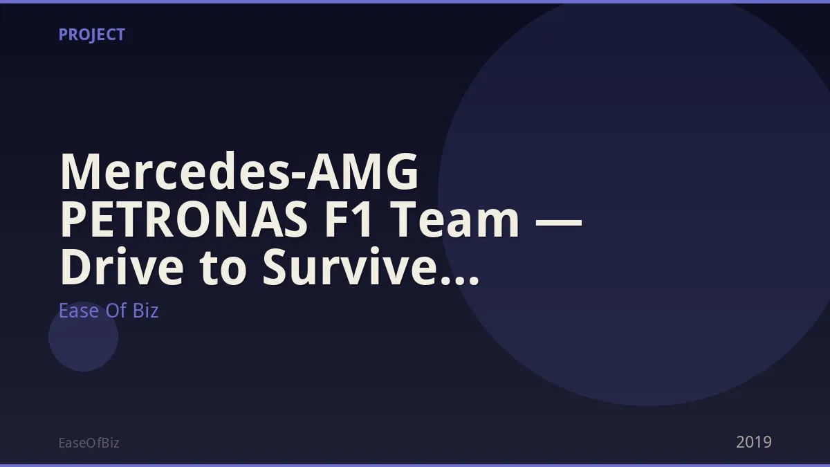 Mercedes-AMG PETRONAS F1 Team — Drive to Survive Mercedes Feature