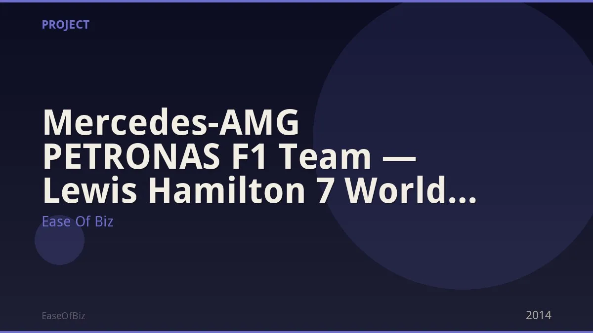 Mercedes-AMG PETRONAS F1 Team — Lewis Hamilton 7 World Titles
