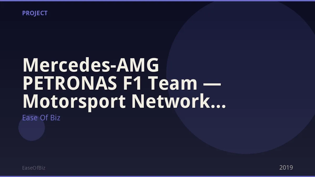 Mercedes-AMG PETRONAS F1 Team — Motorsport Network Award Mercedes