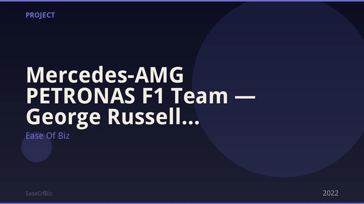 Mercedes-AMG PETRONAS F1 Team — George Russell Mercedes Career
