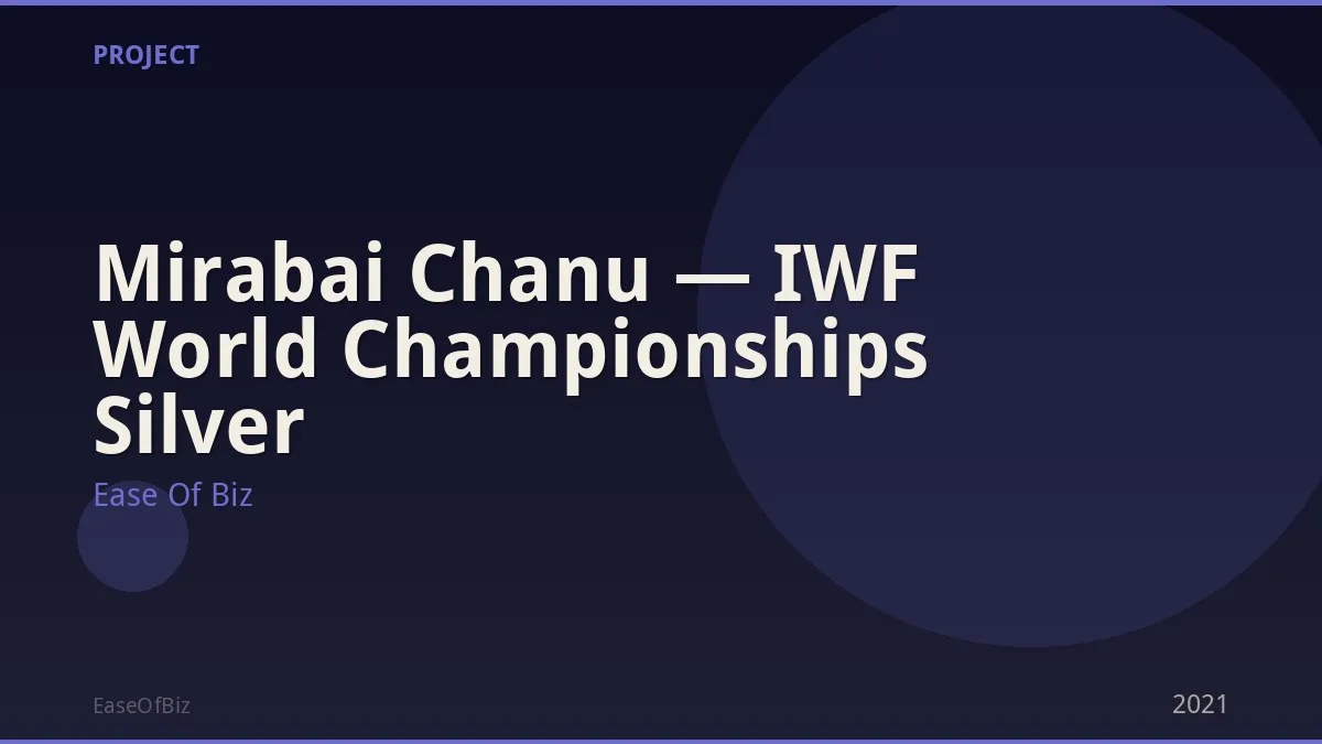 Mirabai Chanu — IWF World Championships Silver