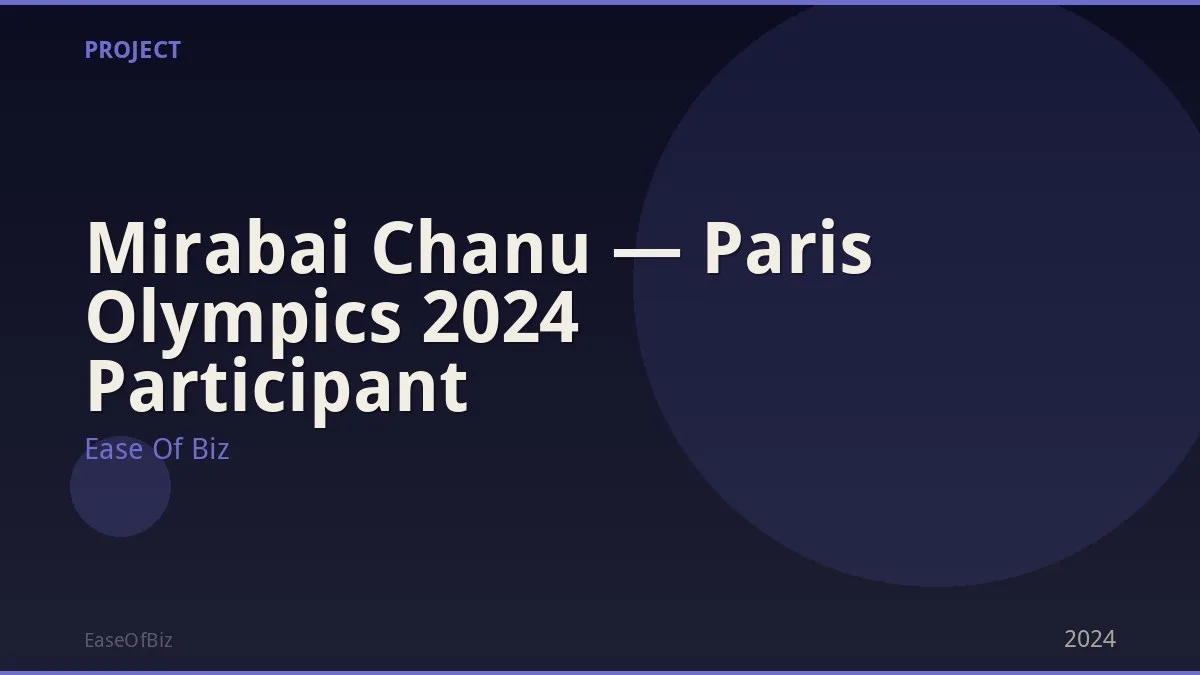 Mirabai Chanu — Paris Olympics 2024 Participant