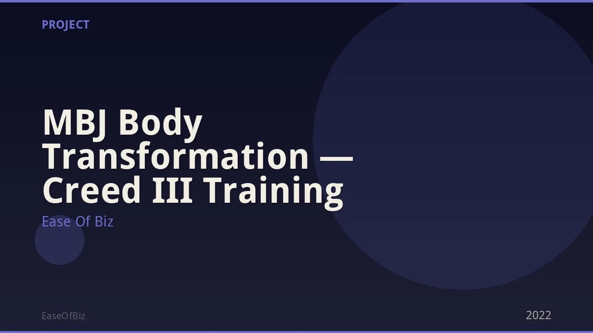 MBJ Body Transformation — Creed III Training