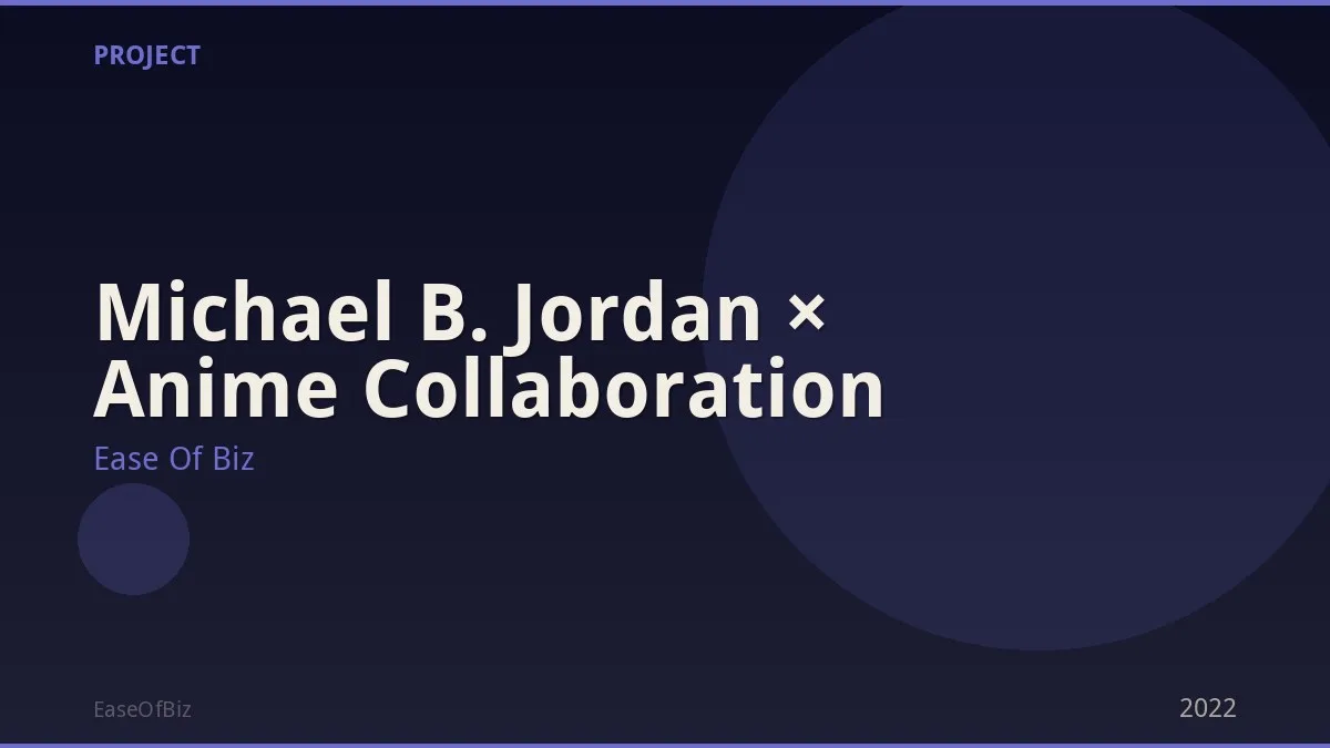 Michael B. Jordan × Anime Collaboration