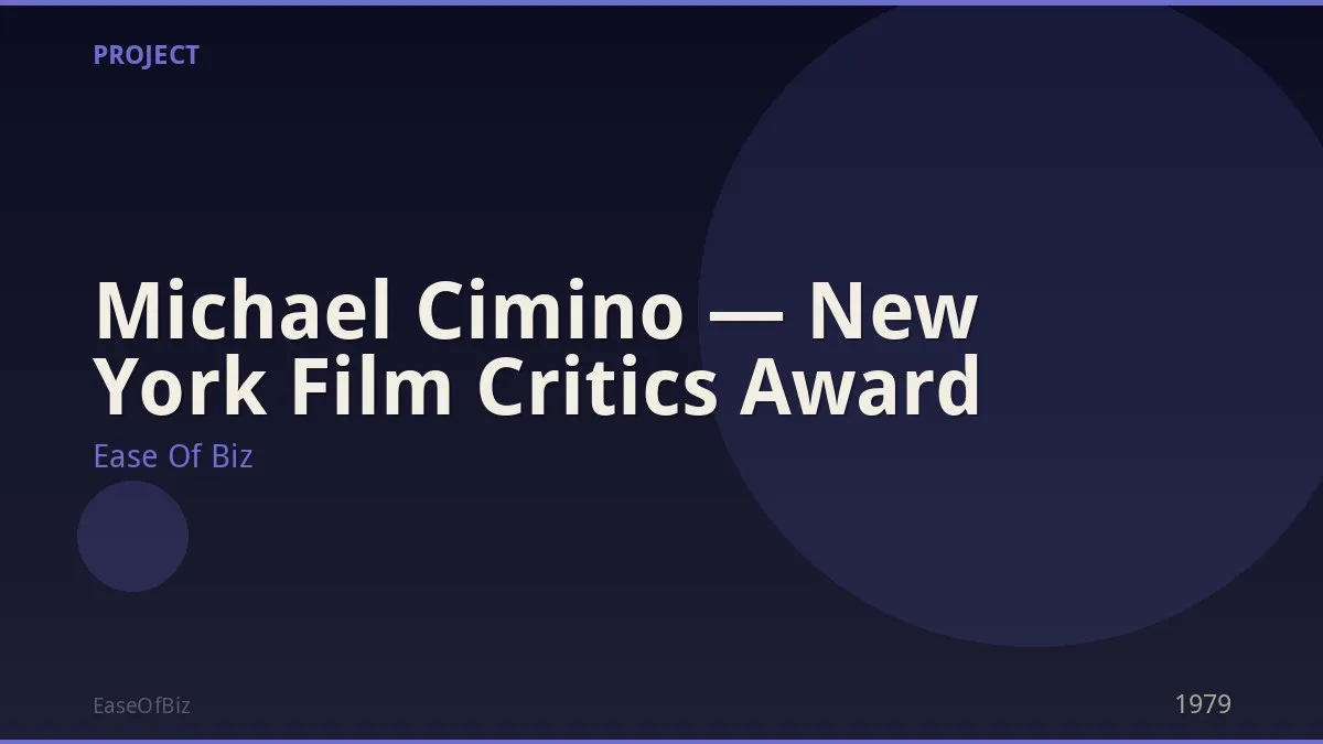 Michael Cimino — New York Film Critics Award
