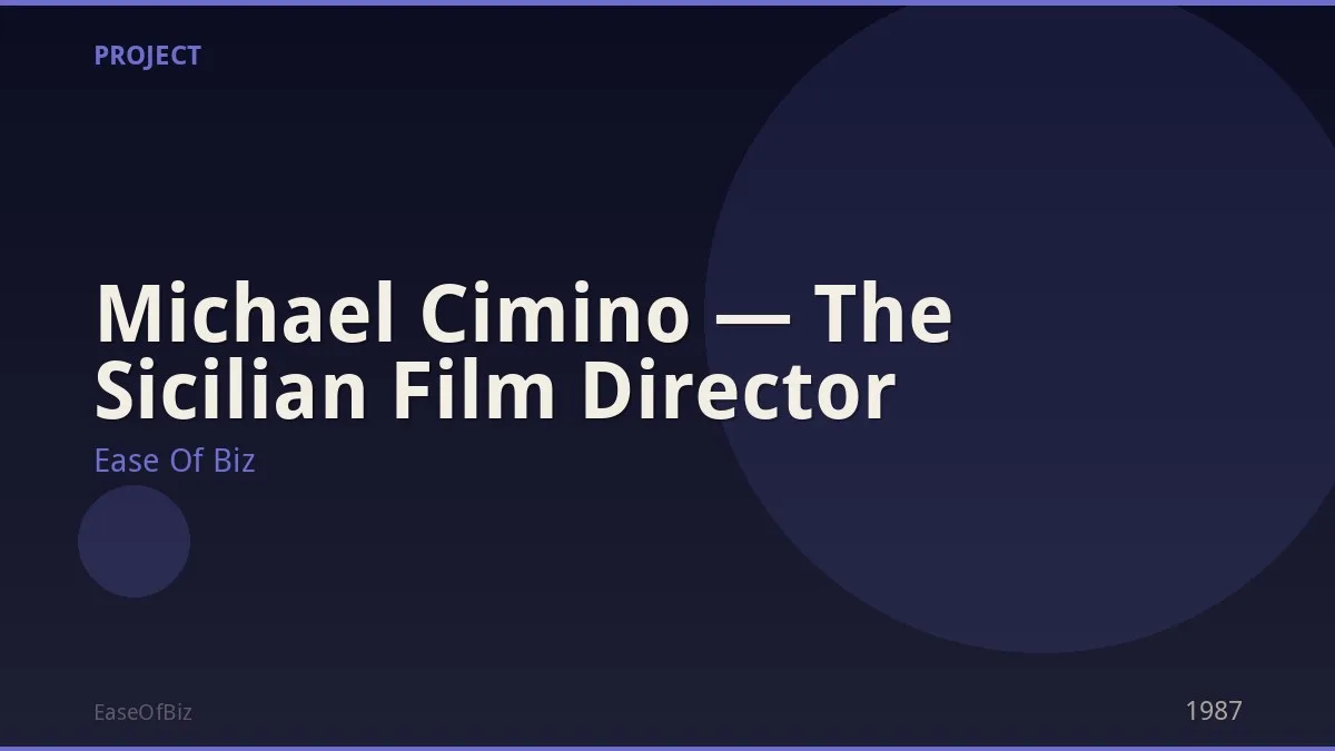 Michael Cimino — The Sicilian Film Director
