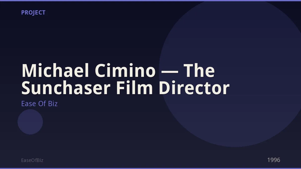 Michael Cimino — The Sunchaser Film Director