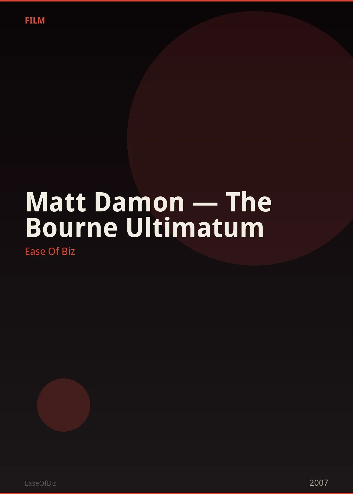 Matt Damon — The Bourne Ultimatum