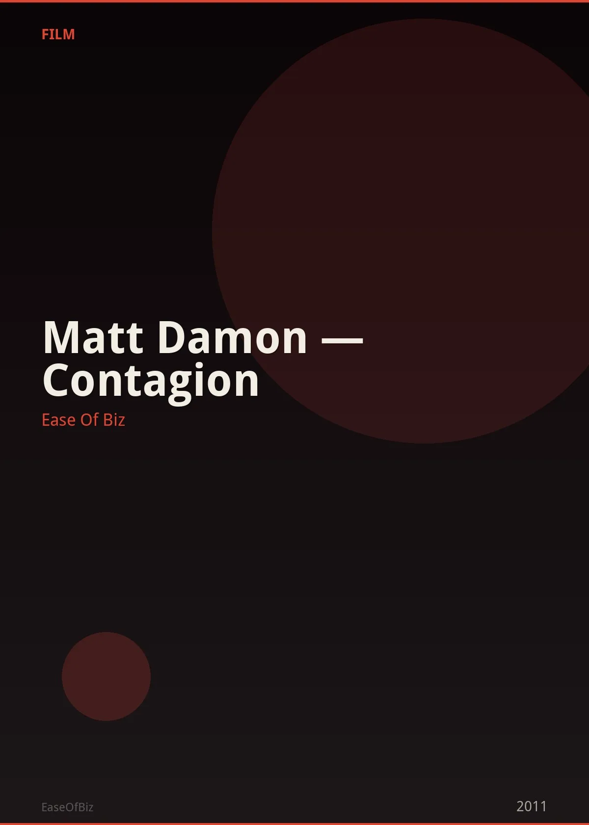Matt Damon — Contagion