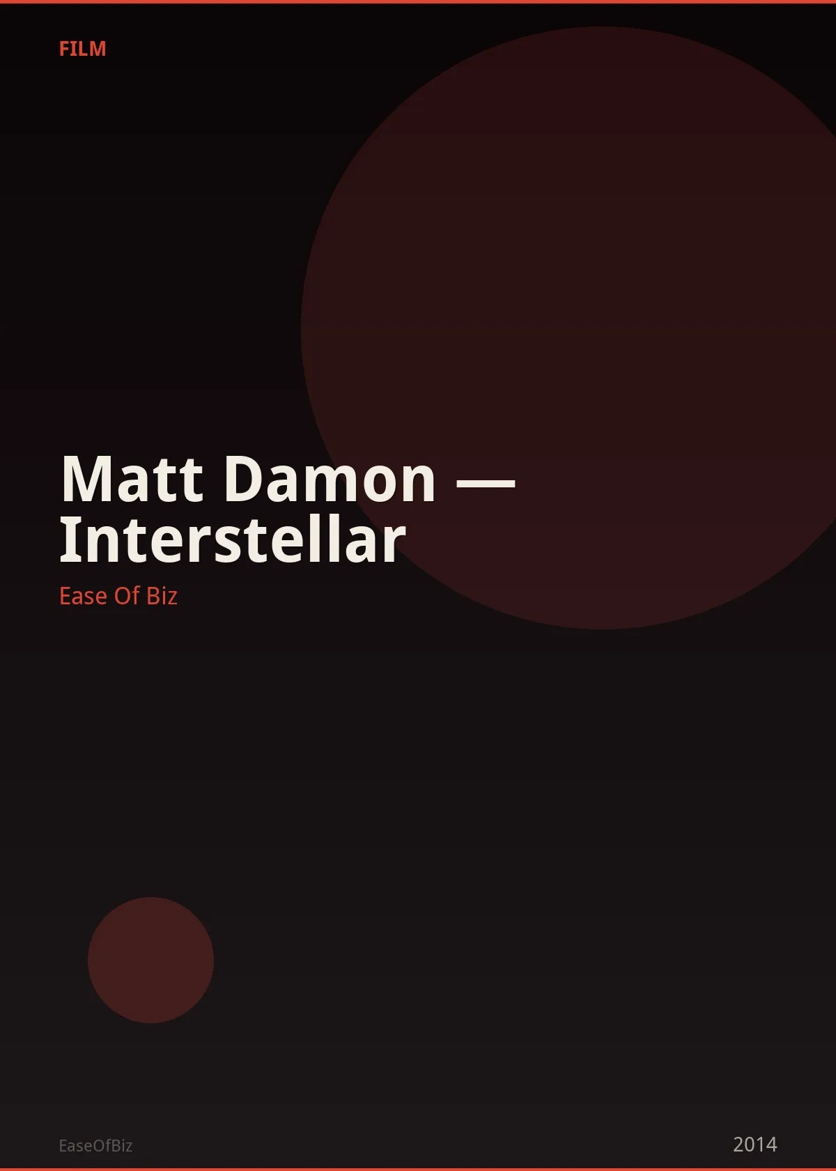 Matt Damon — Interstellar
