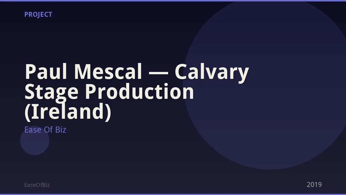 Paul Mescal — Calvary Stage Production (Ireland)