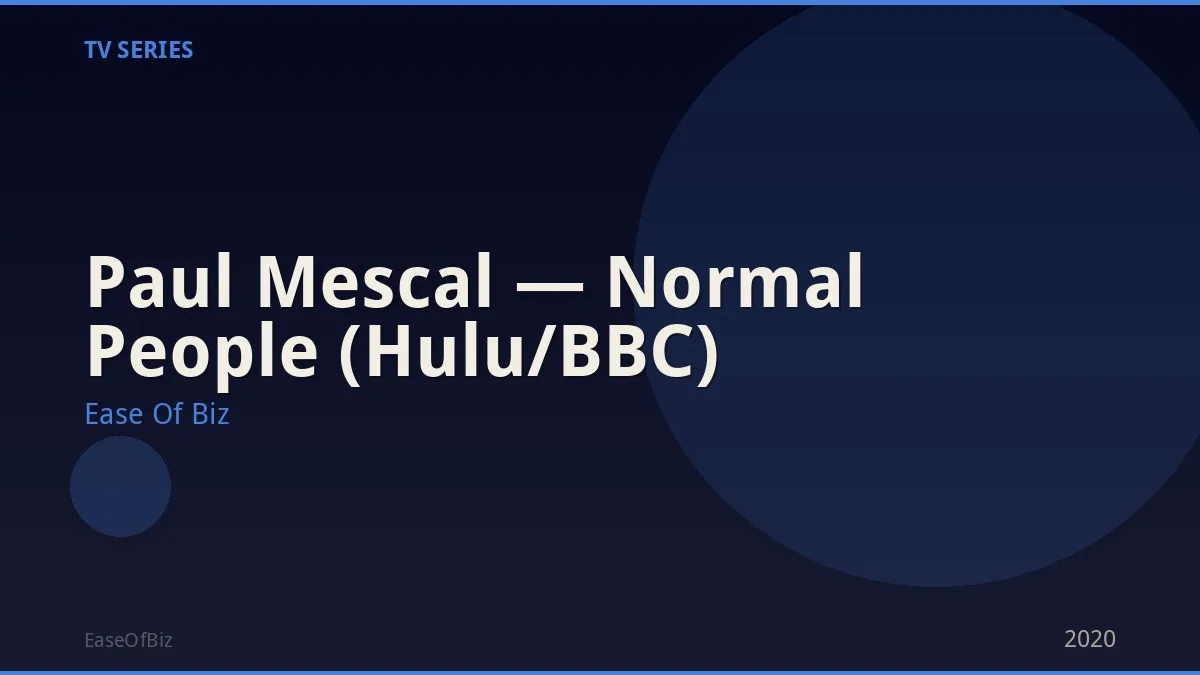 Paul Mescal — Normal People (Hulu/BBC)