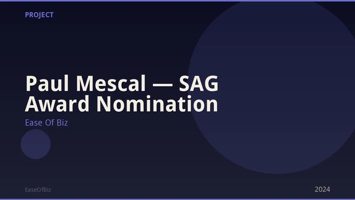 Paul Mescal — SAG Award Nomination