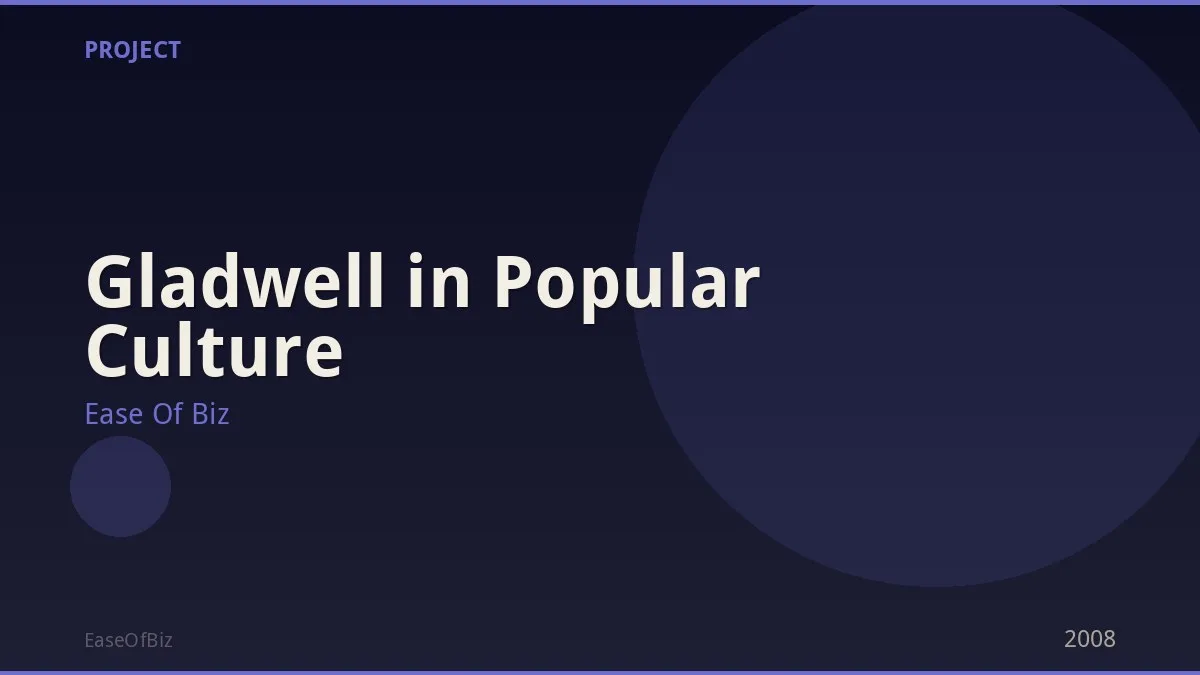 Gladwell in Popular Culture