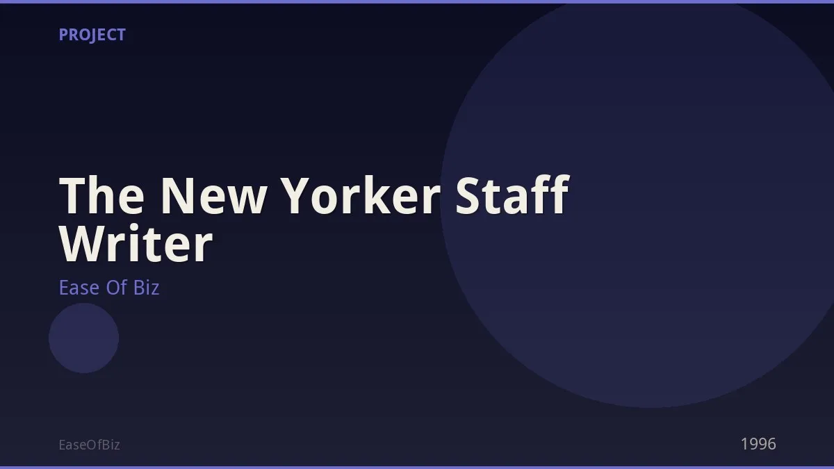 The New Yorker Staff Writer