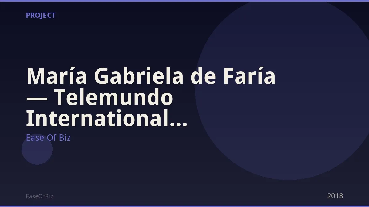 María Gabriela de Faría — Telemundo International Telenovela