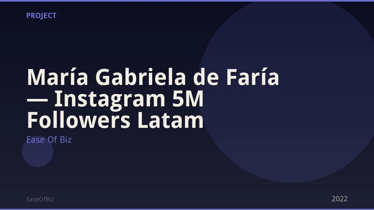 María Gabriela de Faría — Instagram 5M Followers Latam