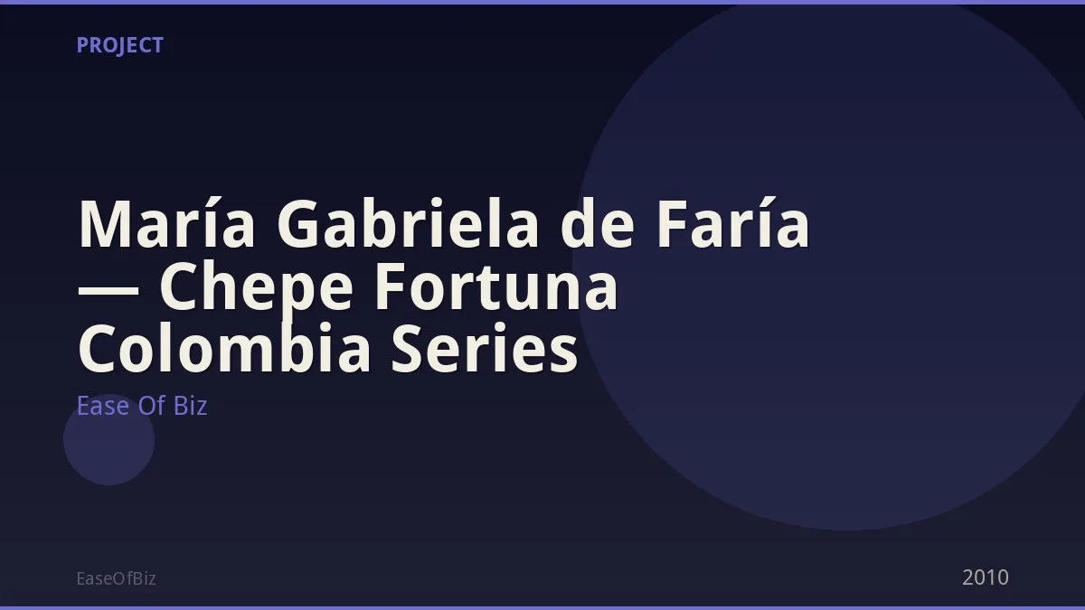 María Gabriela de Faría — Chepe Fortuna Colombia Series