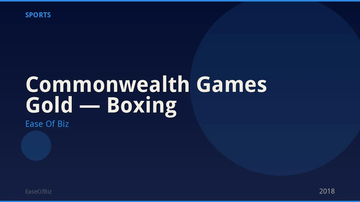 Commonwealth Games Gold — Boxing
