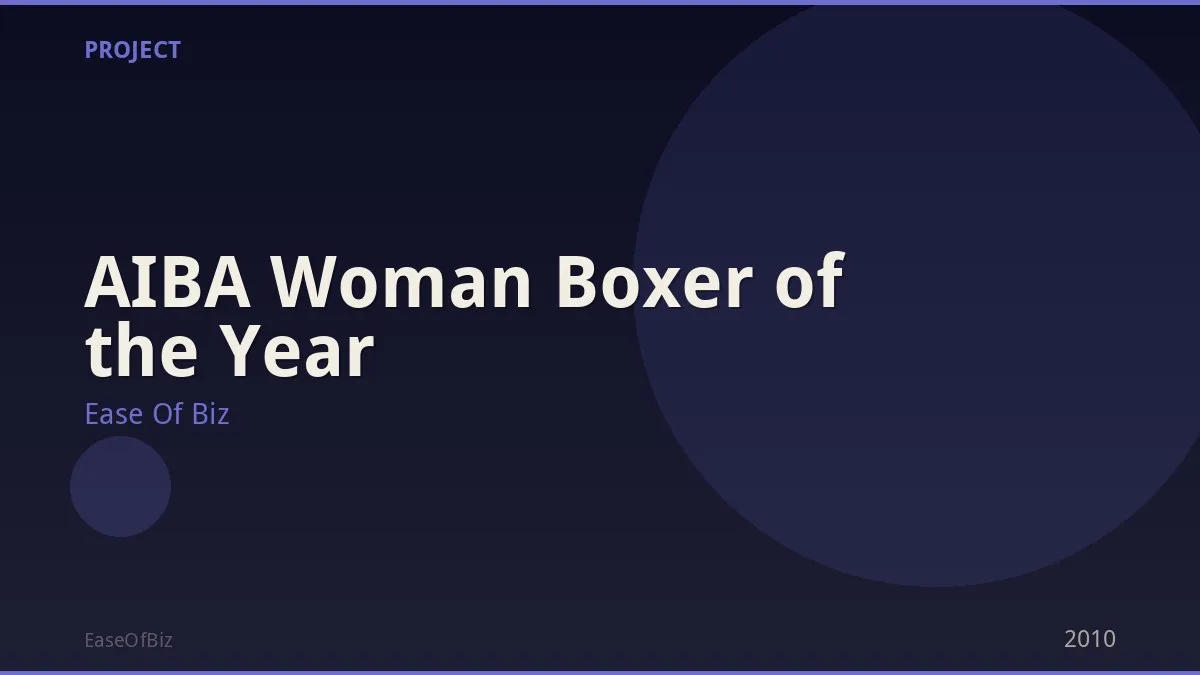 AIBA Woman Boxer of the Year