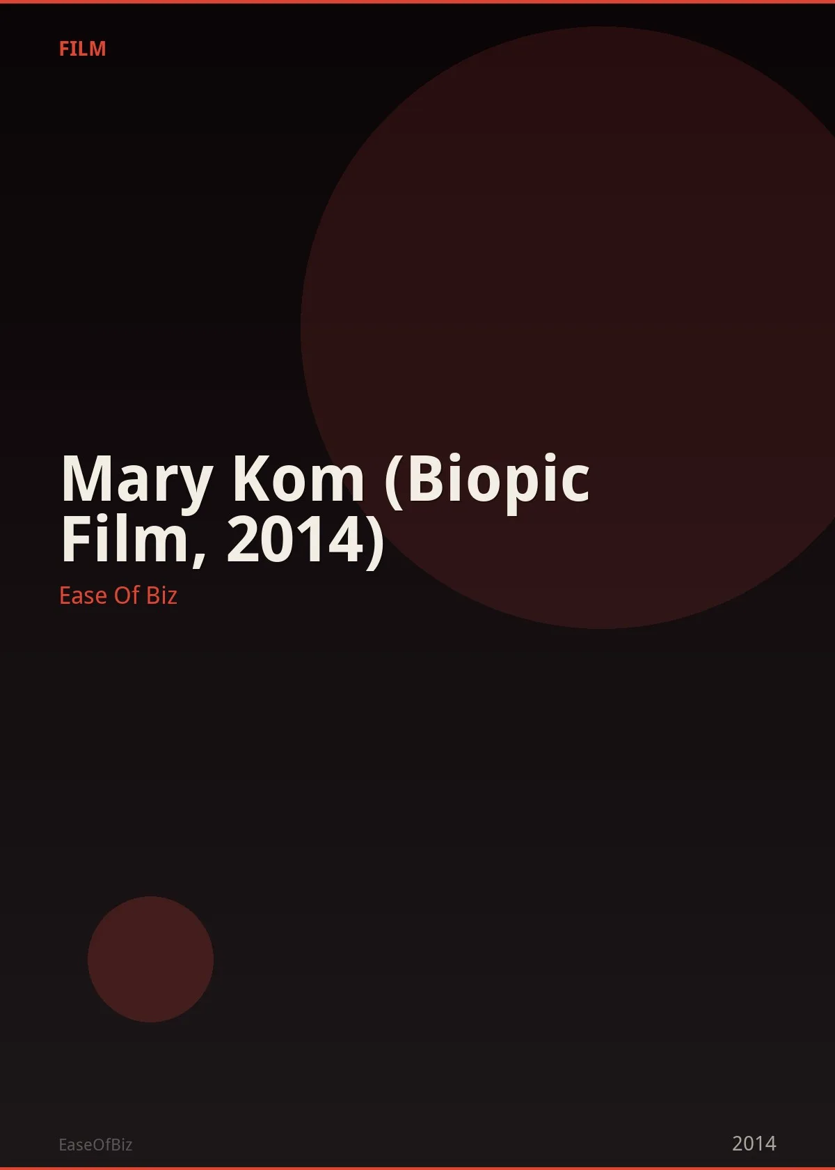 Mary Kom (Biopic Film, 2014)