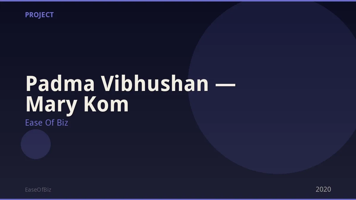 Padma Vibhushan — Mary Kom