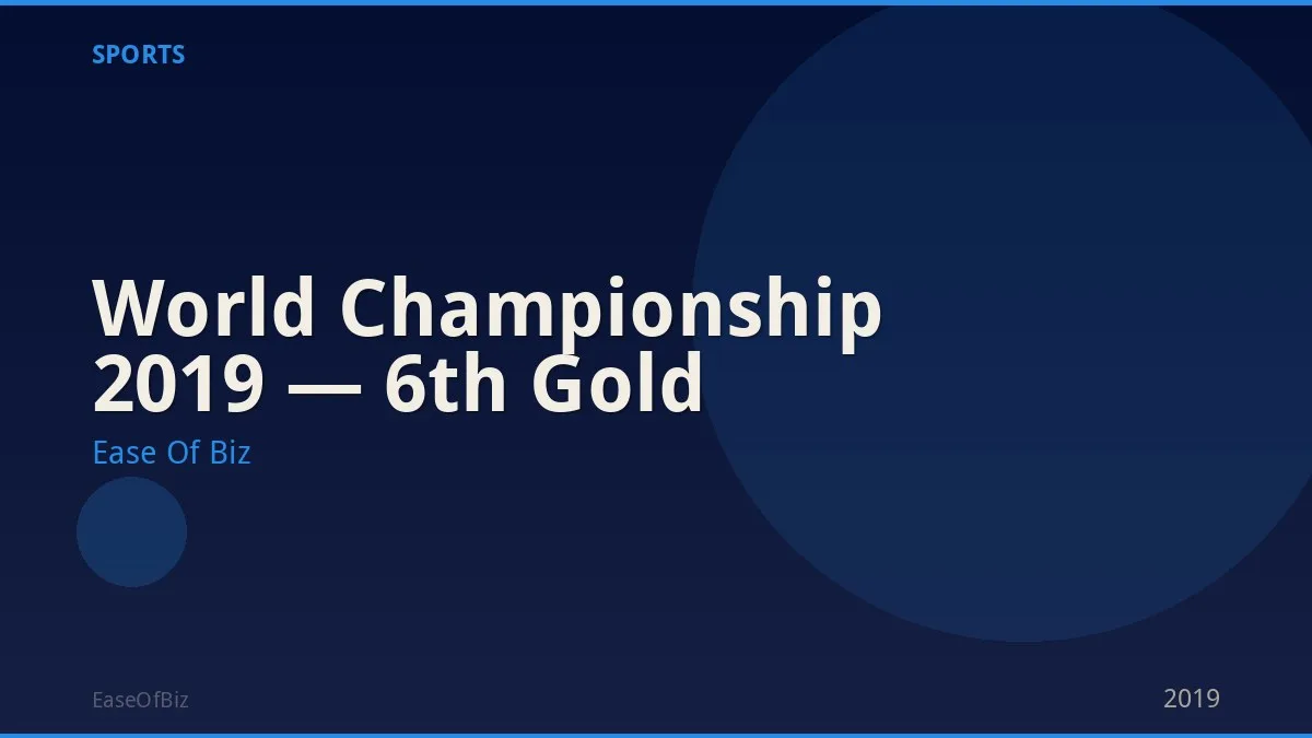 World Championship 2019 — 6th Gold