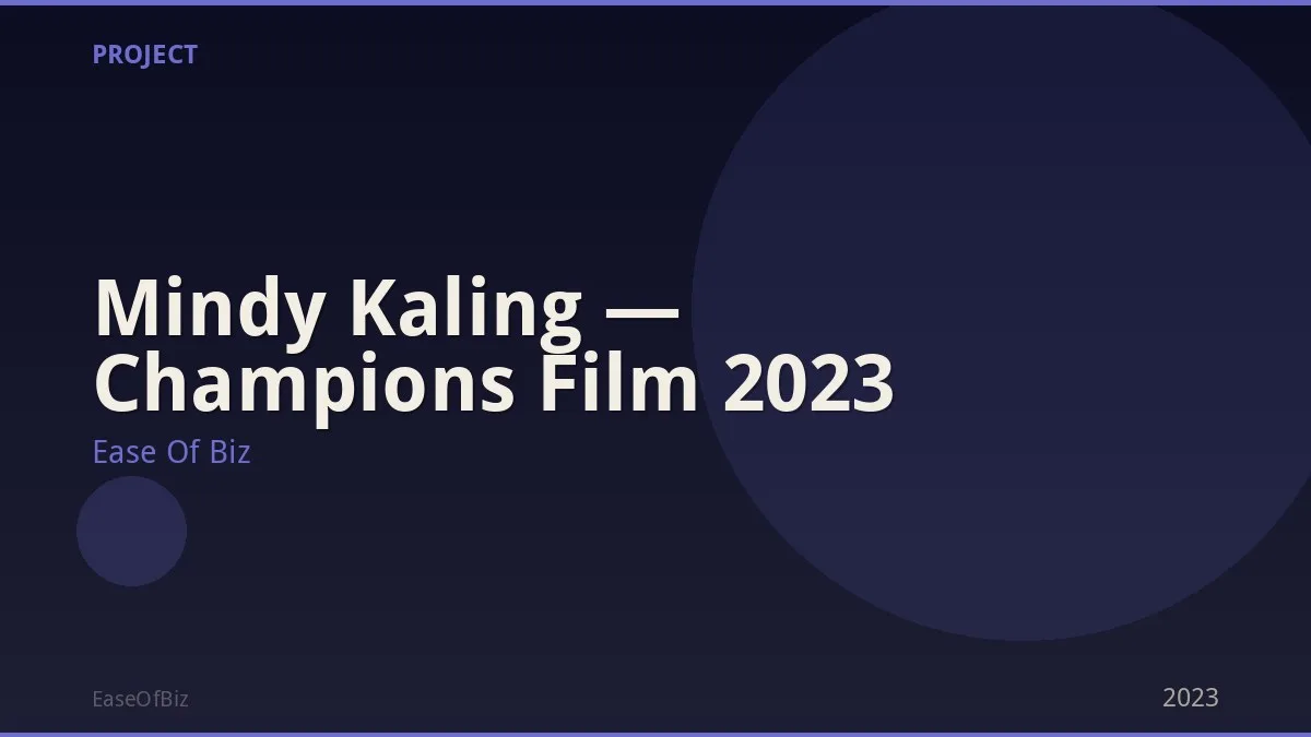 Mindy Kaling — Champions Film 2023