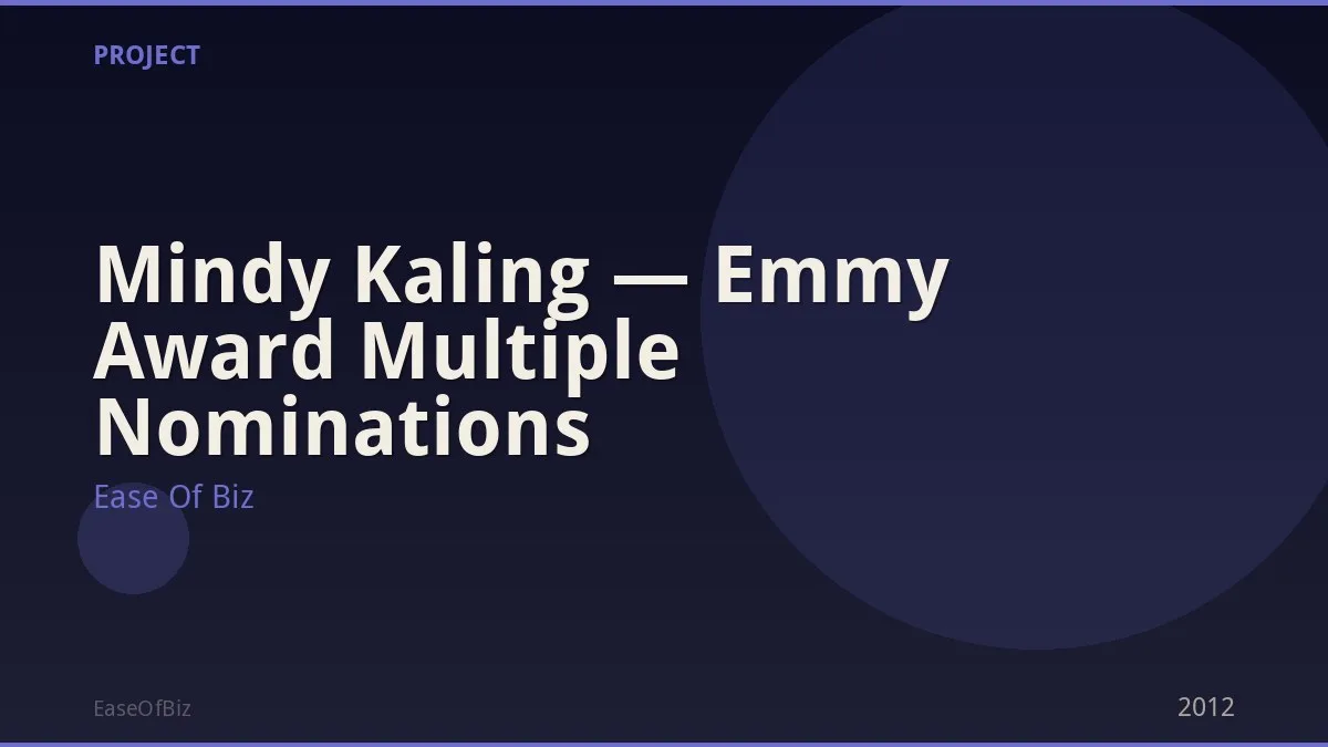 Mindy Kaling — Emmy Award Multiple Nominations