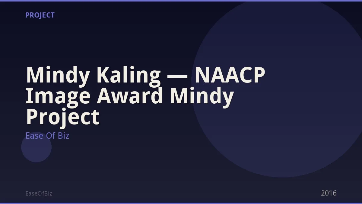 Mindy Kaling — NAACP Image Award Mindy Project