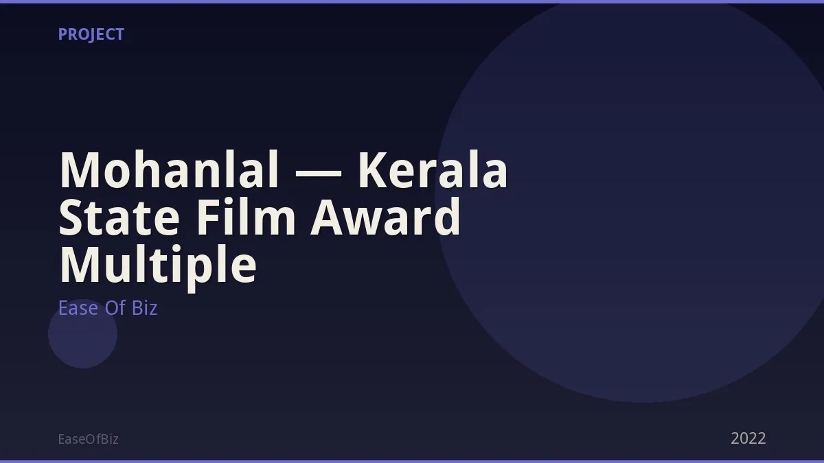 Mohanlal — Kerala State Film Award Multiple