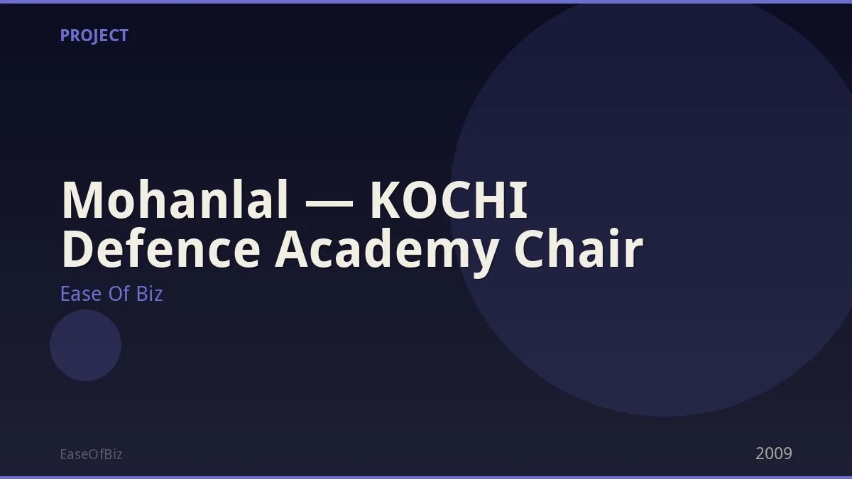 Mohanlal — KOCHI Defence Academy Chair
