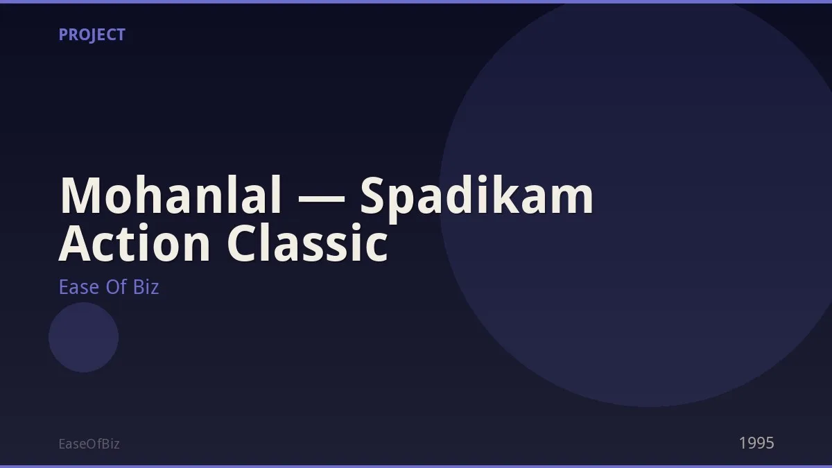 Mohanlal — Spadikam Action Classic