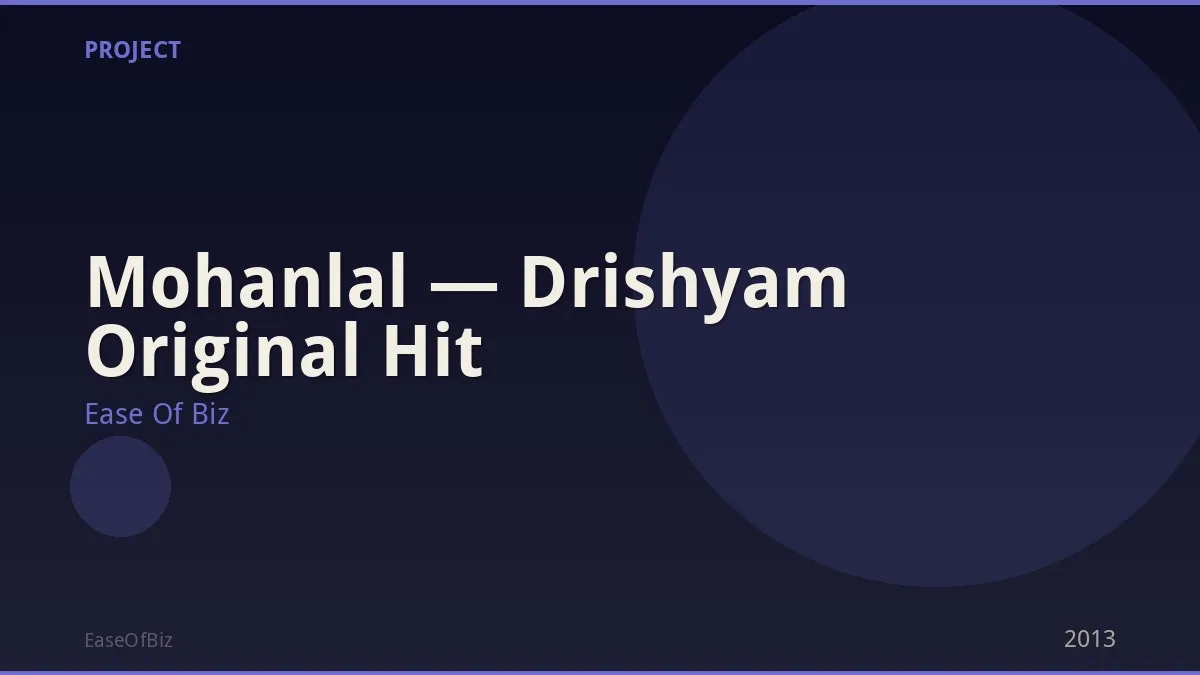 Mohanlal — Drishyam Original Hit