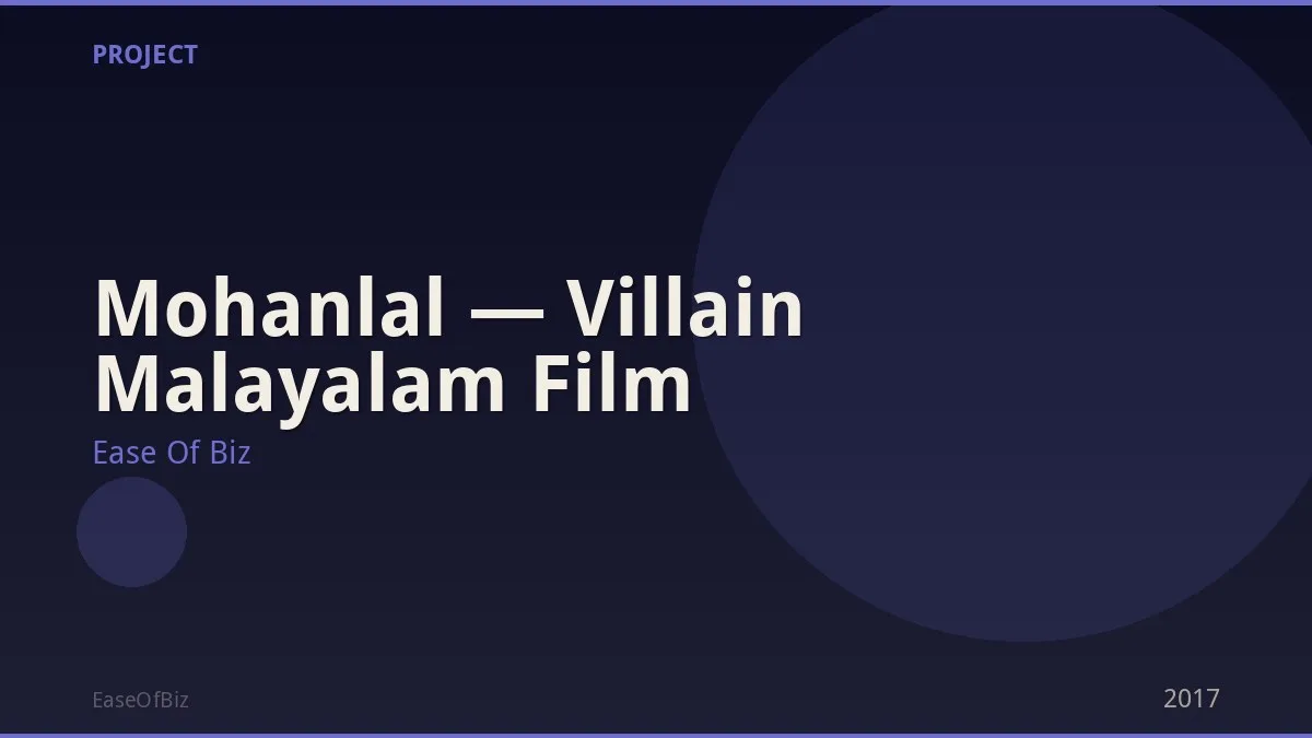 Mohanlal — Villain Malayalam Film