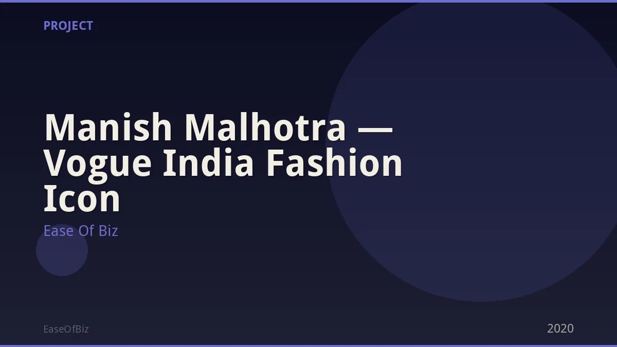 Manish Malhotra — Vogue India Fashion Icon