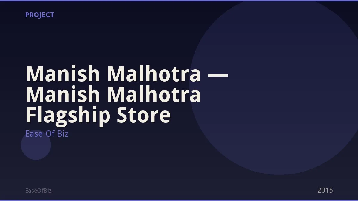 Manish Malhotra — Manish Malhotra Flagship Store
