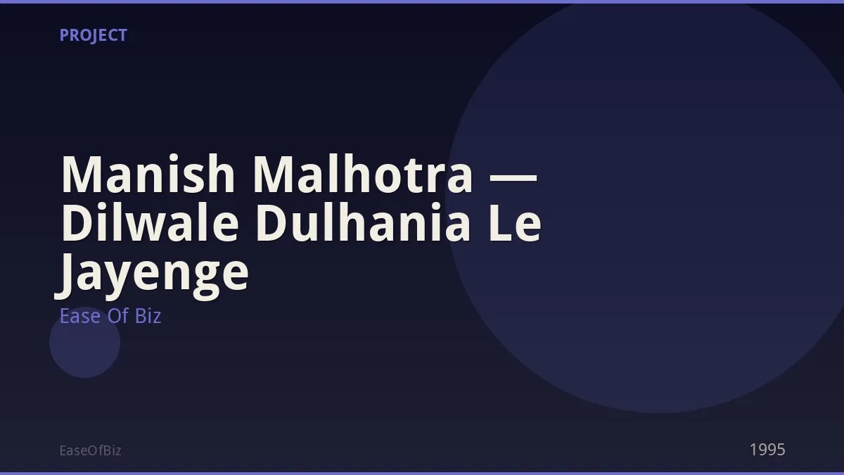 Manish Malhotra — Dilwale Dulhania Le Jayenge