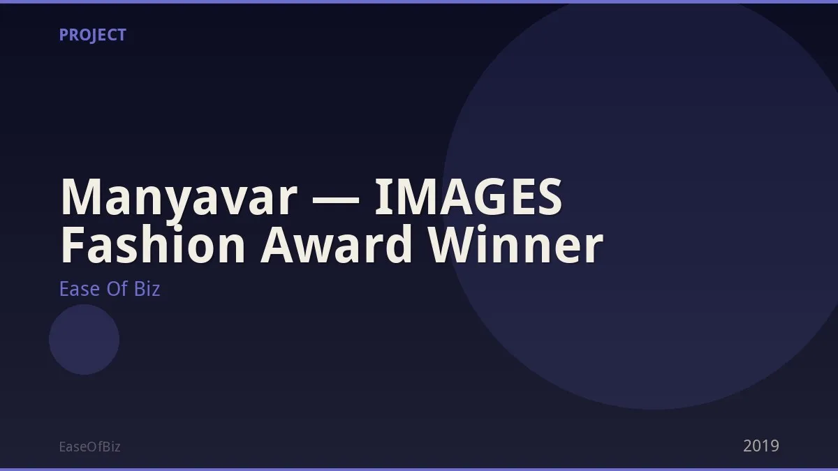 Manyavar — IMAGES Fashion Award Winner