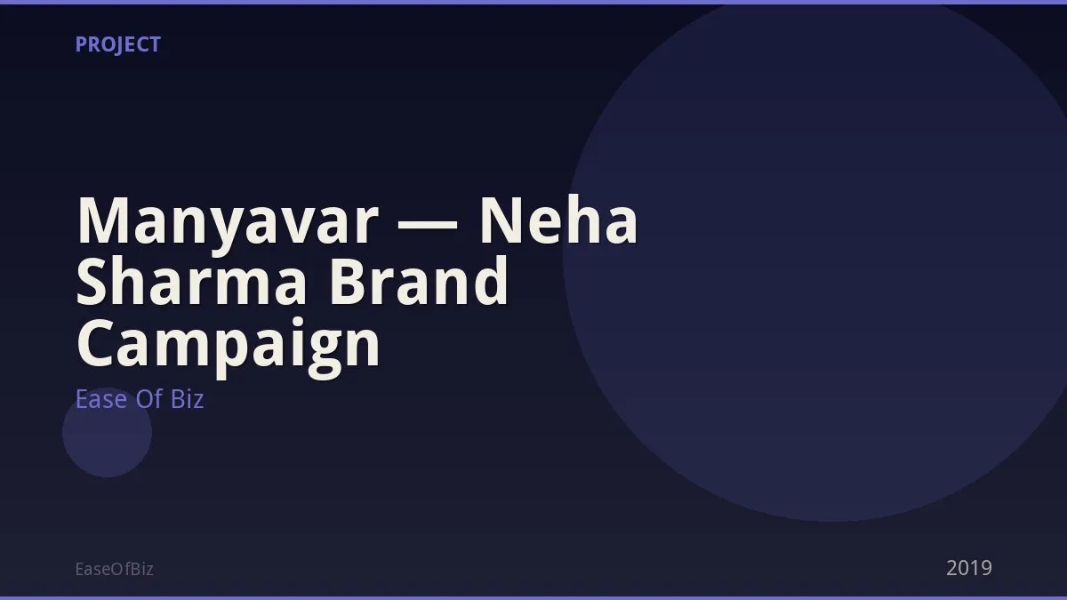 Manyavar — Neha Sharma Brand Campaign