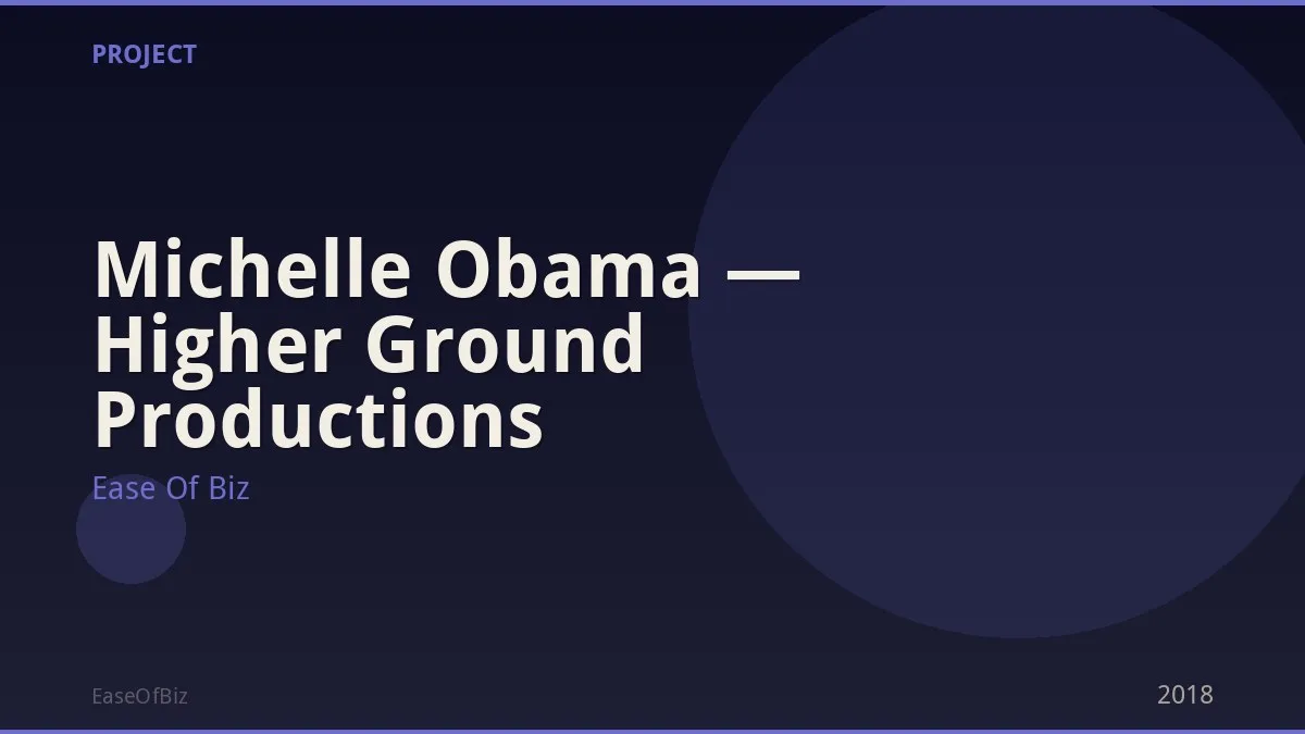 Michelle Obama — Higher Ground Productions