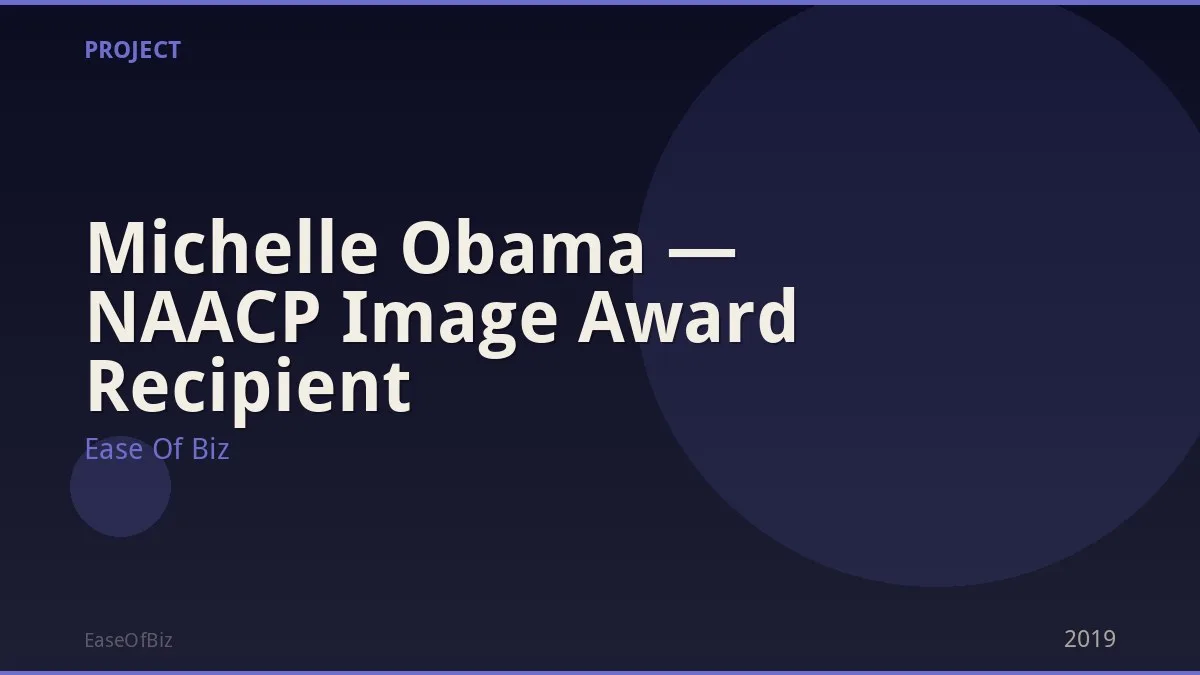 Michelle Obama — NAACP Image Award Recipient