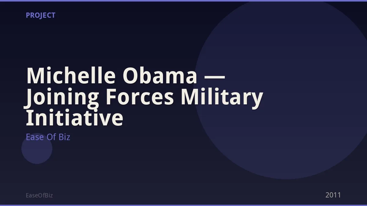 Michelle Obama — Joining Forces Military Initiative