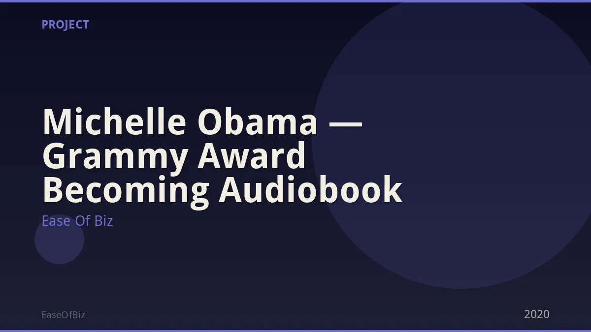 Michelle Obama — Grammy Award Becoming Audiobook