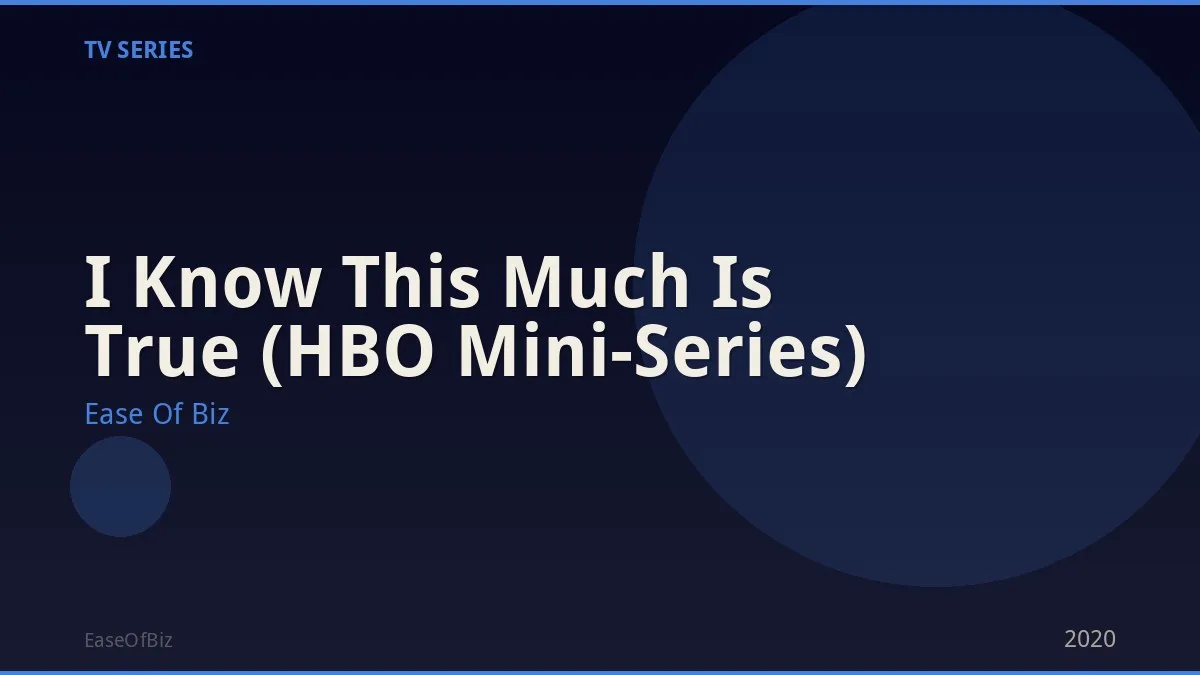 I Know This Much Is True (HBO Mini-Series)
