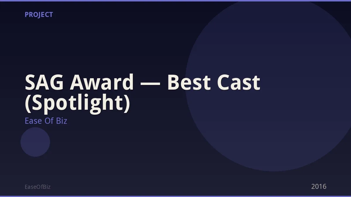 SAG Award — Best Cast (Spotlight)